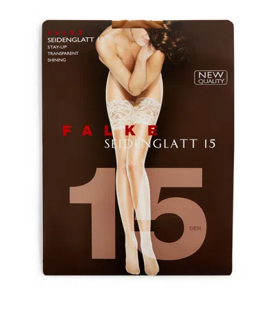 FALKE LACE-TRIM SEIDENGLATT 15 STAY-UPS