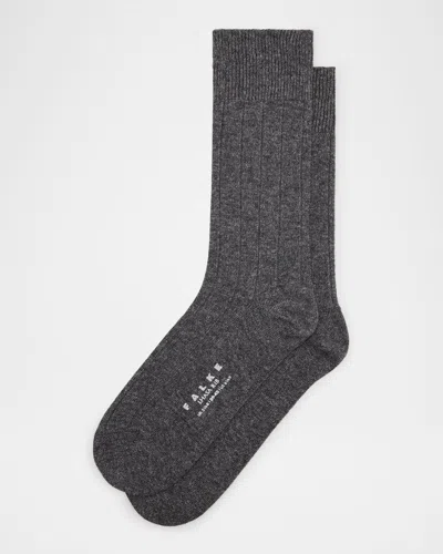 FALKE MEN'S LLASA SOLID RIBBED SOCKS