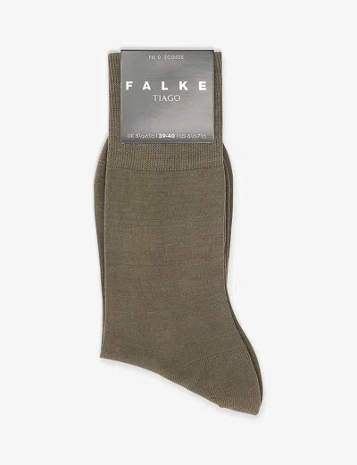 FALKE MENS MILITARY TIAGO STRETCH-COTTON BLEND SOCKS
