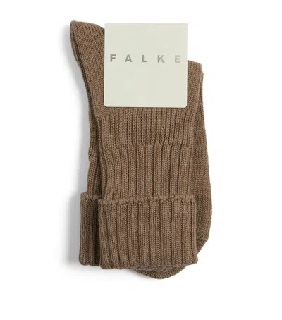FALKE WOOL-BLEND RIBBED SOCKS