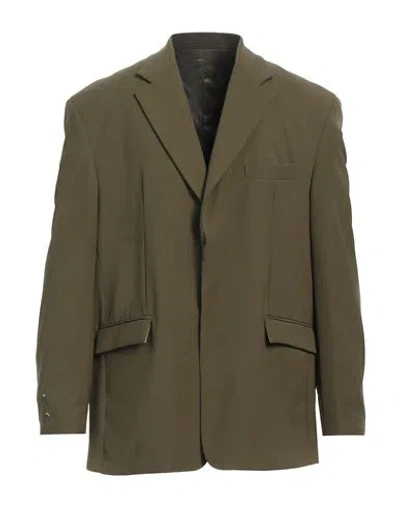 FAMILY FIRST FAMILY FIRST MILANO MAN BLAZER MILITARY GREEN SIZE 44 NYLON, ELASTANE