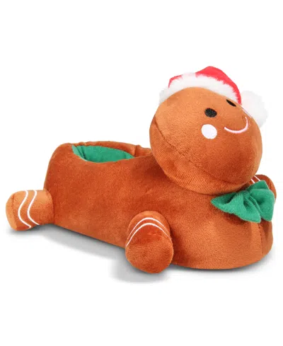 FAMILY PAJAMAS FAMILY PAJAMAS BIG KIDS GINGERBREAD SLIPPERS, CREATED FOR MACY'S