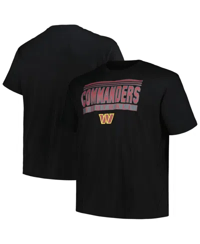 FANATICS BRANDED MEN'S BLACK WASHINGTON COMMANDERS BIG TALL POP T-SHIRT
