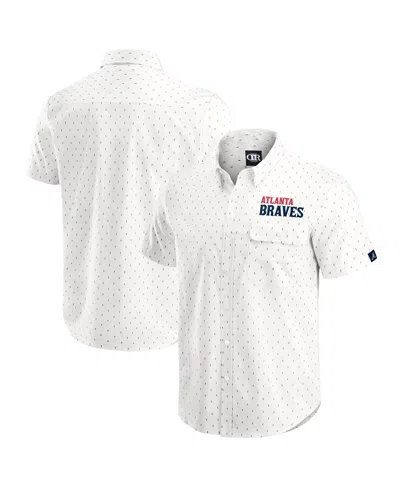 FANATICS DARIUS RUCKER COLLECTION BY FANATICS MEN'S CREAM ATLANTA BRAVES PRINTED BUTTON-DOWN SHIRT