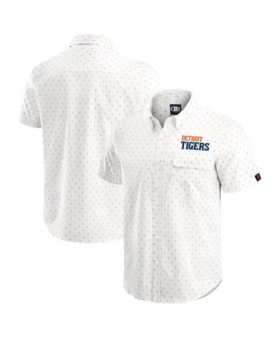 FANATICS DARIUS RUCKER COLLECTION BY FANATICS MEN'S CREAM DETROIT TIGERS PRINTED BUTTON-DOWN SHIRT
