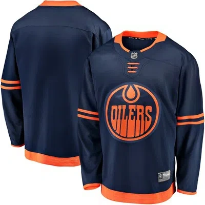 FANATICS EDMONTON OILERS NHL ICE HOCKEY JERSEY SHIRT ALTENATE BREAKAWAY LONG SLEEVE MENS