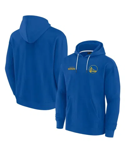 FANATICS MEN'S AND WOMEN'S ROYAL GOLDEN STATE WARRIORS ELEMENTS SUPER SOFT FLEECE PULLOVER HOODIE