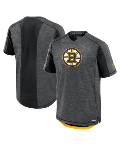 FANATICS MEN'S BLACK BOSTON BRUINS AUTHENTIC PRO RINK TECH T-SHIRT