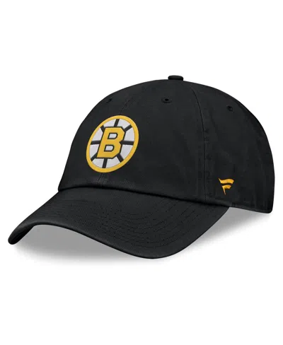 FANATICS MEN'S BLACK BOSTON BRUINS DECADES COLLECTION ADJUSTABLE HAT