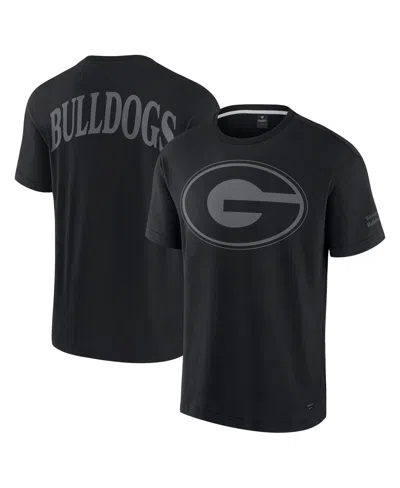 FANATICS MEN'S BLACK GEORGIA BULLDOGS ICONIC T-SHIRT