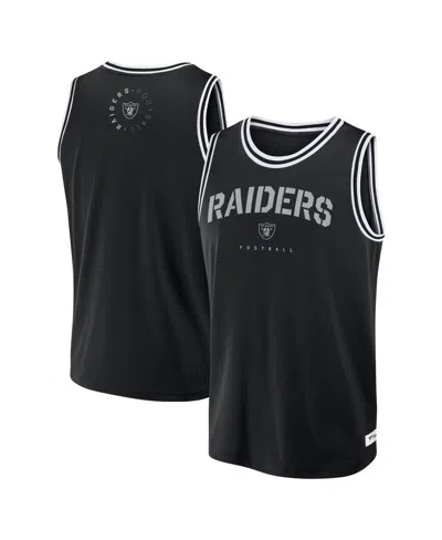FANATICS MEN'S BLACK LAS VEGAS RAIDERS ELEMENTS FUTURE GROUND JERSEY TANK TOP