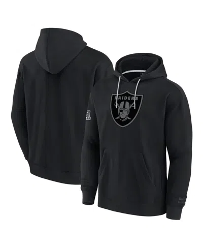 FANATICS MEN'S BLACK LAS VEGAS RAIDERS ELEMENTS PACE FLEECE PULLOVER HOODIE