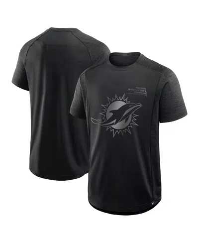 FANATICS MEN'S BLACK MIAMI DOLPHINS DECEPTIVE JUKE T-SHIRT