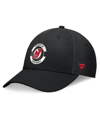 FANATICS MEN'S BLACK NEW JERSEY DEVILS AUTHENTIC PRO TRAINING CAMP FLEX HAT