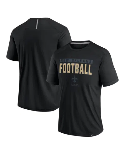 FANATICS MEN'S BLACK NEW ORLEANS SAINTS DEFENDER BLACKOUT T-SHIRT