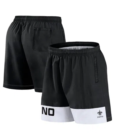 FANATICS MEN'S BLACK NEW ORLEANS SAINTS ELEMENTS SHORTS