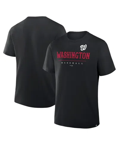 FANATICS MEN'S BLACK WASHINGTON NATIONALS COLOR POP LEGACY CLUBHOUSE T-SHIRT