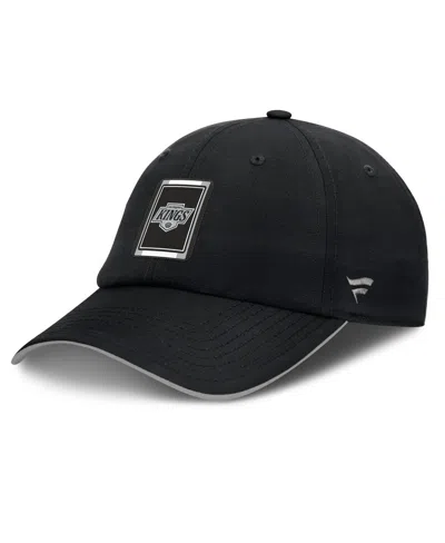 FANATICS MEN'S BLACK/SILVER LOS ANGELES KINGS AUTHENTIC PRO RIPSTOP ADJUSTABLE HAT