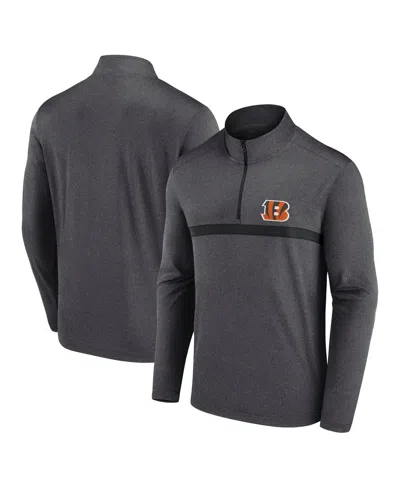 FANATICS MEN'S CHARCOAL CINCINNATI BENGALS HEAD-TO-HEAD QUARTER-ZIP SWEATSHIRT