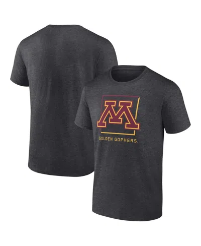 FANATICS MEN'S CHARCOAL MINNESOTA GOLDEN GOPHERS FUNDAMENTALS HALVED TEAM T-SHIRT