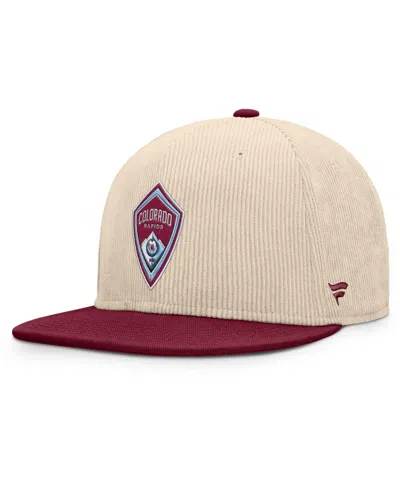 FANATICS MEN'S CREAM COLORADO RAPIDS TEMPO CORDUROY SNAPBACK HAT