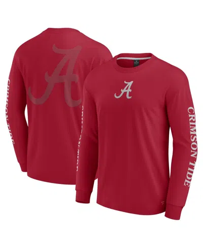 FANATICS MEN'S CRIMSON ALABAMA CRIMSON TIDE STRIVE LONG SLEEVE T-SHIRT