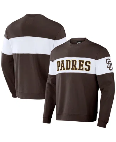 FANATICS MEN'S DARIUS RUCKER COLLECTION BY FANATICS BROWN SAN DIEGO PADRES STRIPE PULLOVER SWEATSHIRT