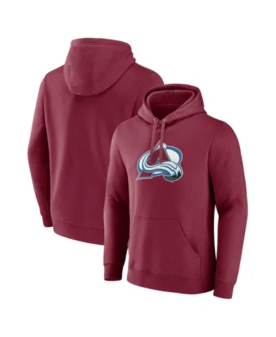 FANATICS MEN'S FANATICS BURGUNDY COLORADO AVALANCHE PRIMARY LOGO PULLOVER HOODIE