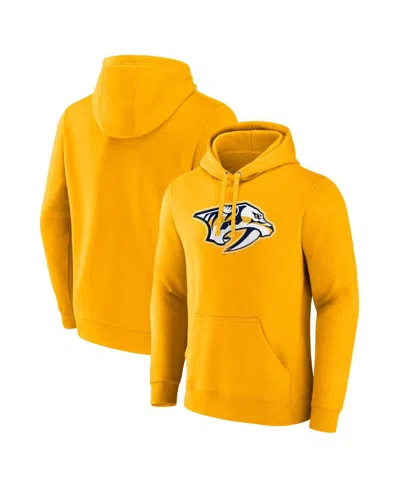 FANATICS MEN'S FANATICS GOLD NASHVILLE PREDATORS PRIMARY LOGO PULLOVER HOODIE