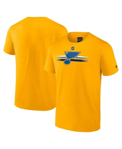 FANATICS MEN'S FANATICS GOLD ST. LOUIS BLUES AUTHENTIC PRO SECONDARY REPLEN T-SHIRT