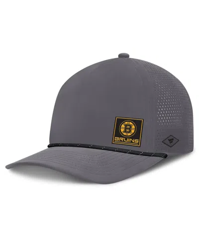 FANATICS MEN'S GRAY BOSTON BRUINS CAPTAIN ROPE ADJUSTABLE HAT