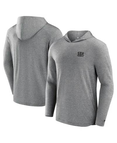 FANATICS MEN'S GRAY CINCINNATI BENGALS FRONT OFFICE TECH LIGHTWEIGHT HOODIE T-SHIRT