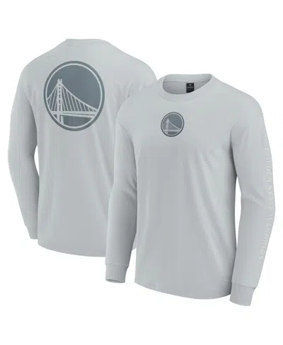 FANATICS MEN'S GRAY GOLDEN STATE WARRIORS ELEMENTS STRIVE LONG SLEEVE T-SHIRT