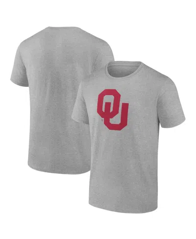 FANATICS MEN'S GRAY OKLAHOMA SOONERS PRIMARY LOGO T-SHIRT