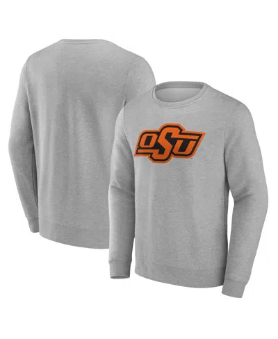 FANATICS MEN'S GRAY OKLAHOMA STATE COWBOYS EVERGREEN FLEECE PULLOVER SWEATSHIRT
