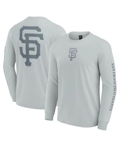 FANATICS MEN'S GRAY SAN FRANCISCO GIANTS ELEMENTS STRIVE LONG SLEEVE T-SHIRT
