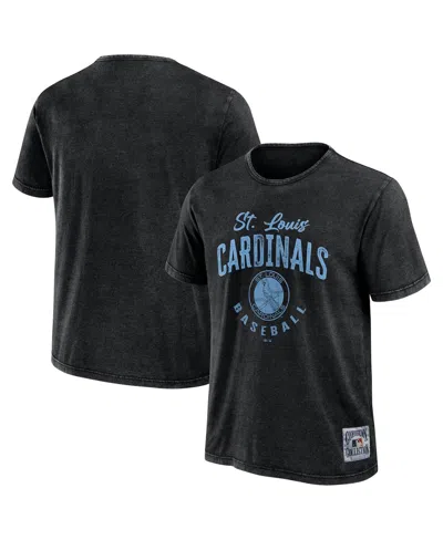 FANATICS MEN'S HEATHER NAVY ST. LOUIS CARDINALS COOPERSTOWN COLLECTION WASHED T-SHIRT