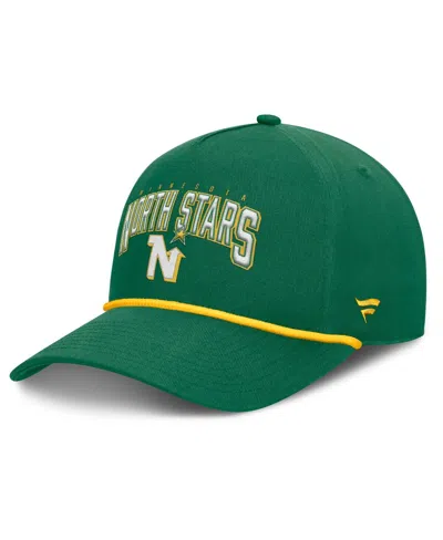 FANATICS MEN'S KELLY GREEN MINNESOTA NORTH STARS DECADES COLLECTION A-FRAME ROPE ADJUSTABLE HAT