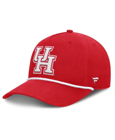 FANATICS MEN'S RED HOUSTON COUGARS FOUL BALL ROPE ADJUSTABLE HAT