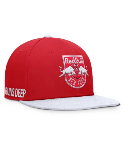 FANATICS MEN'S RED NEW YORK RED BULLS SITTER SNAPBACK HAT
