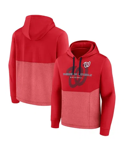 FANATICS MEN'S RED WASHINGTON NATIONALS CALL THE SHOTS PULLOVER HOODIE