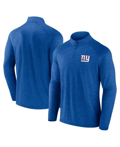 FANATICS MEN'S ROYAL NEW YORK GIANTS HEAD-TO-HEAD RAGLAN QUARTER-ZIP JACKET