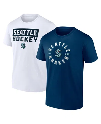 FANATICS MEN'S SEATTLE KRAKEN SERVE COMBO PACK T-SHIRT