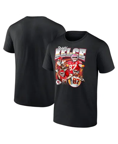 FANATICS MEN'S TRAVIS KELCE BLACK KANSAS CITY CHIEFS NOTORIOUS PLAYER GRAPHIC T-SHIRT