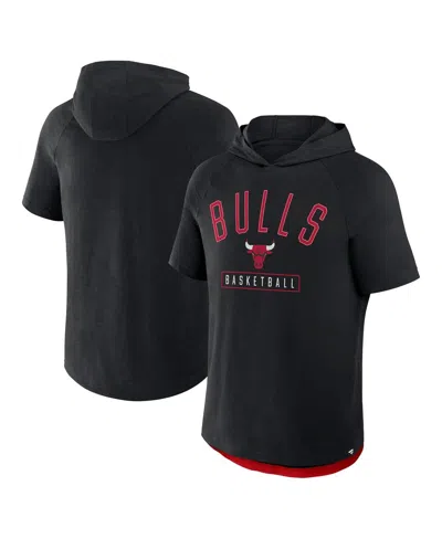 FANATICS MEN'SÂ BLACK CHICAGO BULLS PASS LEGEND HOODED T-SHIRT