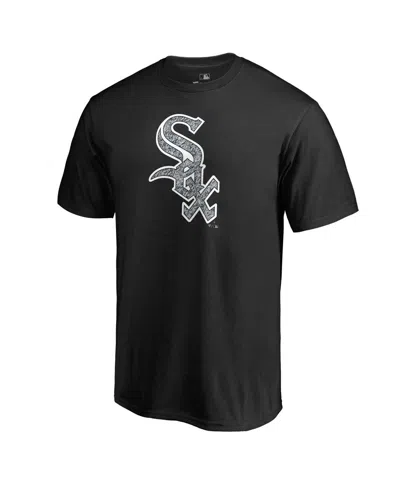 FANATICS MTO LABEL MEN'S BLACK CHICAGO WHITE SOX STATIC LOGO T-SHIRT