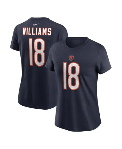 FANATICS NIKE WOMEN'S CALEB WILLIAMS NAVY CHICAGO BEARS 2024 NFL DRAFT FIRST ROUND PICK NAME NUMBER T-SHIRT