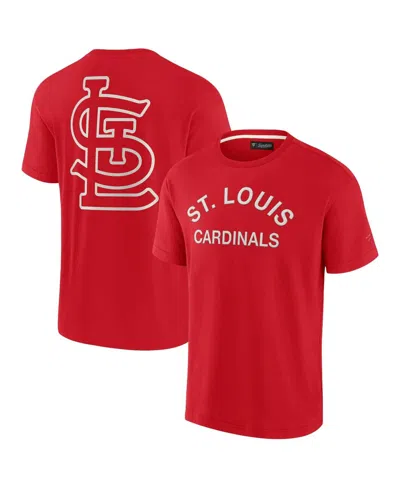 FANATICS SIGNATURE MEN'S AND WOMEN'S FANATICS SIGNATURE RED ST. LOUIS CARDINALS SUPER SOFT SHORT SLEEVE T-SHIRT