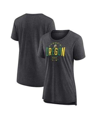 FANATICS WOMEN'S BLACK OREGON DUCKS TRUE CLASSICS BREAK IT DOWN TRI-BLEND T-SHIRT