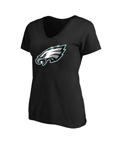FANATICS WOMEN'S BLACK PHILADELPHIA EAGLES PLUS SIZE V-NECK T-SHIRT